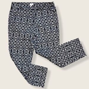 Laundry by Shelli Segal Printed Ankle Trousers Size 8 Minimalist Office Style